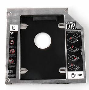 CADDY 12.7mm UNIVERSAL SATA 2ND HDD SSD HARD DRIVE FOR CD/DVD-ROM OPTICAL